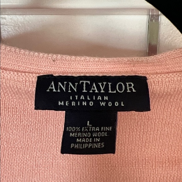 Ann Taylor Soft Pink V-Neck Sweater - Picture 2 of 5